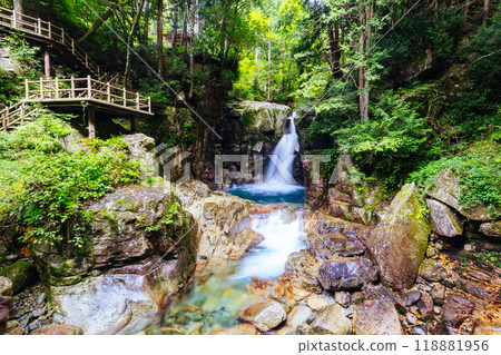 Ryujin Falls in Nakatsugawa City Japan Ryujin Falls in Nakatsugawa City Japan 118881956
