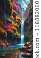 Fantastic waterfall landscape 118882060