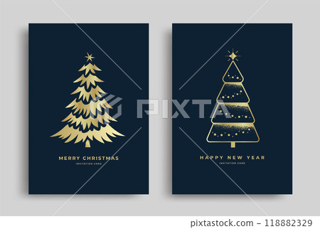 Christmas and New Year greeting cards 118882329