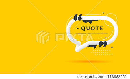 Modern white speech bubble for quote 118882331