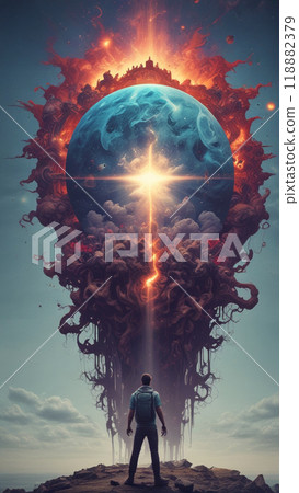 The birth or destruction of a star. 118882379