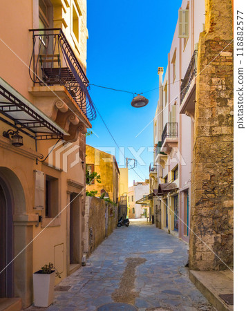 Greek town back alley (Old town of Chania, Crete) Greek town back alley (Old town of Chania, Crete) 118882577