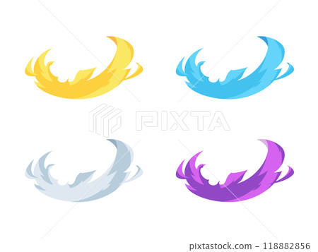 Illustration material of the impact effect of landing Illustration material of the impact effect of landing 118882856