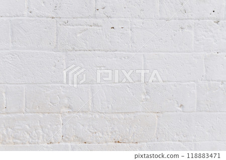Wall white brick wall texture background 118883471