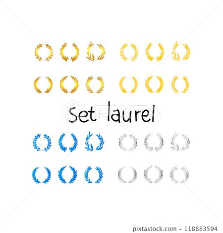 Floral round frames of leaves 118883594