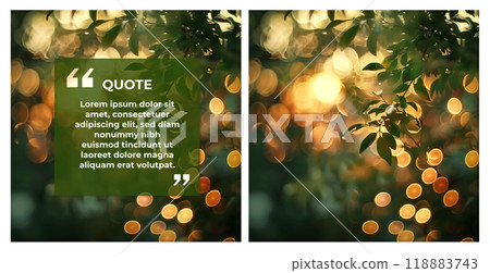 Design of a quote against a blurred background and bokeh. Design of a quote against a blurred background and bokeh. 118883743