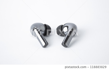 brandless wireless earbuds or earphones. High quality photo 118883829