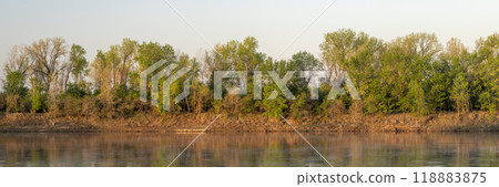 spring sunrise over the Missouri River at Dalton Bottom, MO 118883875