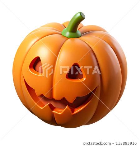 Halloween pumpkin, Jack O'Lantern isolated on white background 118883916