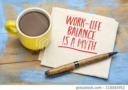 work-life balance is a myth, note on a napkin challenges the traditional notion that work and personal life can be perfectly balanced work-life balance is a myth, note on a napkin challenges the traditional notion that work and personal life can be perfectly balanced 118883952