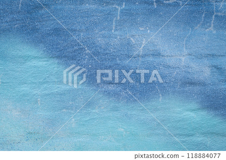 building wall with blue paint - urban background and texture 118884077