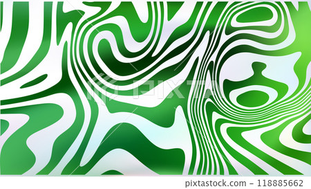 Abstract white green fluid swirl bg. Psychedelic groovy style Abstract white green fluid swirl bg. Psychedelic groovy style 118885662