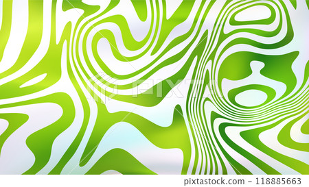 Abstract white green fluid swirl bg. Liquid line surface. 118885663