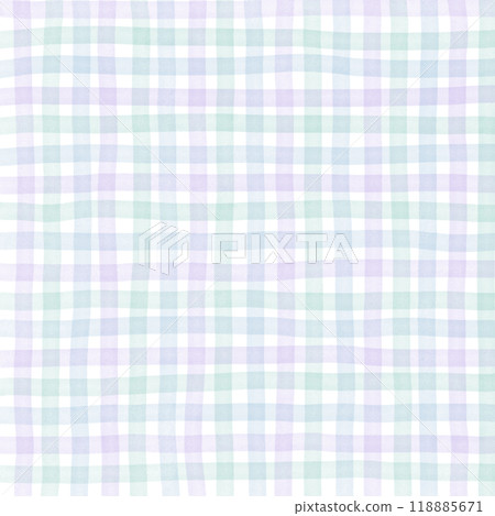 Blue Purple Green Gingham Check Hand Drawn Pattern Background Overlay Blue Purple Green Gingham Check Hand Drawn Pattern Background Overlay 118885671