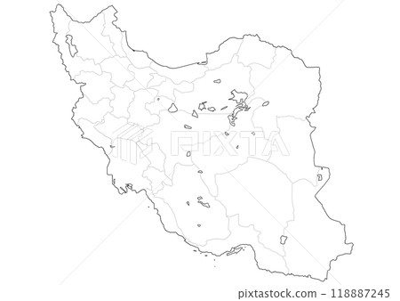Blank map Iran 118887245