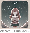Girl wishing upon a star 118888209