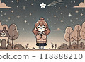 Girl wishing upon a star 118888210