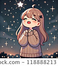Girl wishing upon a star 118888213