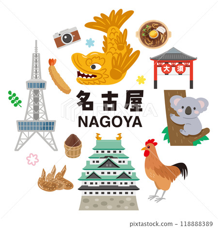 Nagoya illustration set 118888389