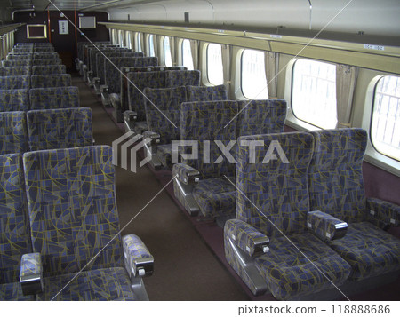 [Exhibition vehicle, interior] Nagareyama Onsen Station, Tohoku Shinkansen 200 series interior 118888686