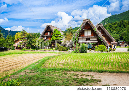 日本原汁原味的風景：秋天的白川鄉 118889078