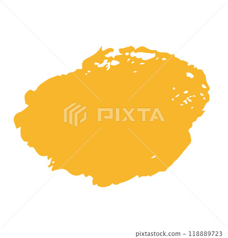 Yellow circle 6 drawn with a brush Yellow circle 6 drawn with a brush 118889723