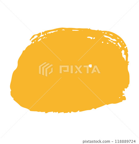 Yellow circle 7 drawn with a brush Yellow circle 7 drawn with a brush 118889724
