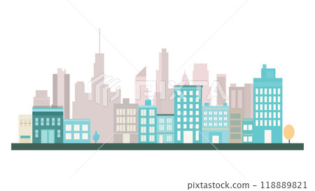 Beautiful Cityscape Landscape Wallpaper with Skyscraper Building Architecture 118889821