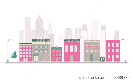 Beautiful Cityscape Landscape Wallpaper with Skyscraper Building Architecture Beautiful Cityscape Landscape Wallpaper with Skyscraper Building Architecture 118889824