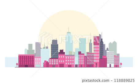 Beautiful Cityscape Landscape Wallpaper with Skyscraper Building Architecture Beautiful Cityscape Landscape Wallpaper with Skyscraper Building Architecture 118889825