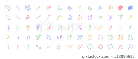 手繪插畫圖示表達情感 118890635