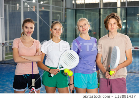 Portrait of four tennis players Portrait of four tennis players 118891437