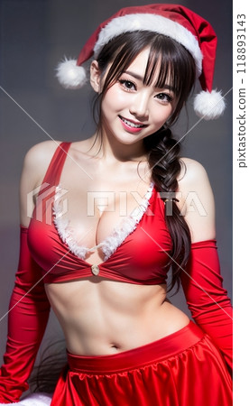 穿著聖誕老人服裝的聖誕節 穿著聖誕老人服裝的聖誕節 118893143