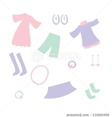 Fashion illustration material set Fashion illustration material set 118893400