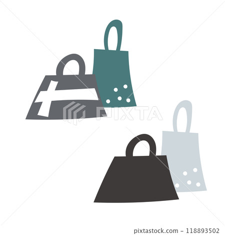 Shopping bag illustration set 118893502