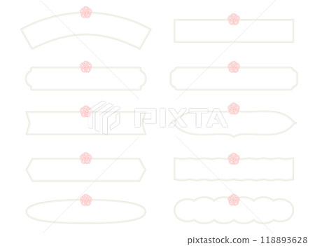 橫日式，水引文字框_梅花結 118893628