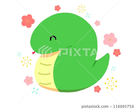 變形蛇年插畫素材2 118893758