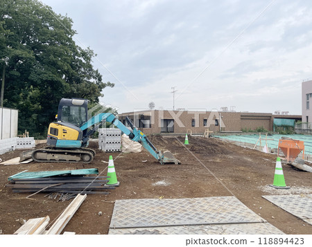 excavator digger excavation in Japan 118894423