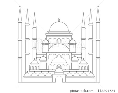 The Blue Mosque Turkey Istanbul Sultan Ahmet masjid Islamic cultural architecture holy praying building design outline style The Blue Mosque Turkey Istanbul Sultan Ahmet masjid Islamic cultural architecture holy praying building design outline style 118894724
