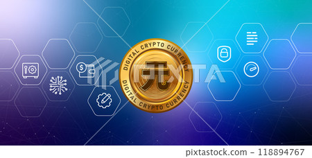 Renminbi Chinese Yuan crypto central bank digital currency money blockchain coin concept futuristic financial technology Renminbi Chinese Yuan crypto central bank digital currency money blockchain coin concept futuristic financial technology 118894767