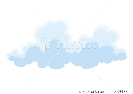 Cloud icon. Abstract white cloudscape icon symbol. Shapes in flat style. Vector cloudy design element 118894871