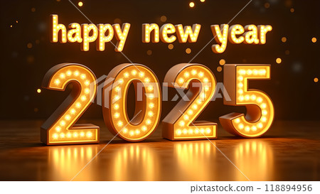 Golden New Year Countdown Clock happy new year 2025 Golden New Year Countdown Clock happy new year 2025 118894956