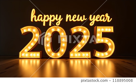 Golden New Year Countdown Clock happy new year 2025 Golden New Year Countdown Clock happy new year 2025 118895008
