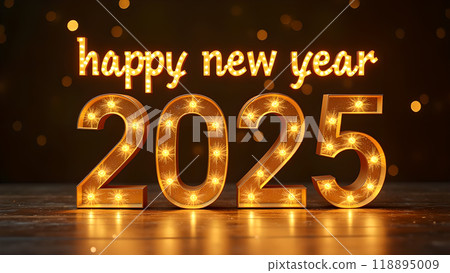 Golden New Year Countdown Clock happy new year 2025 118895009