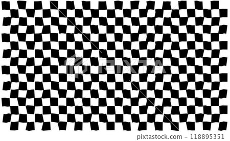 Psychedelic checkerboard pattern 118895351
