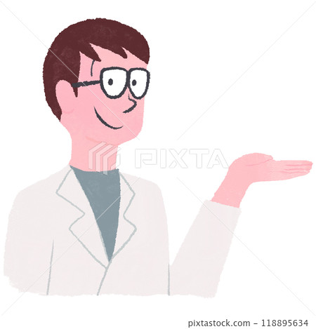 一名身穿白大褂的醫護人員擺姿勢 118895634