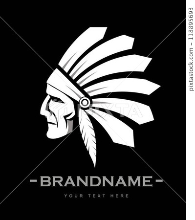 native american chief, white in black, native american  day 118895693