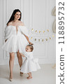 Elegant mother and daughter celebrating birthday together in style 118895732