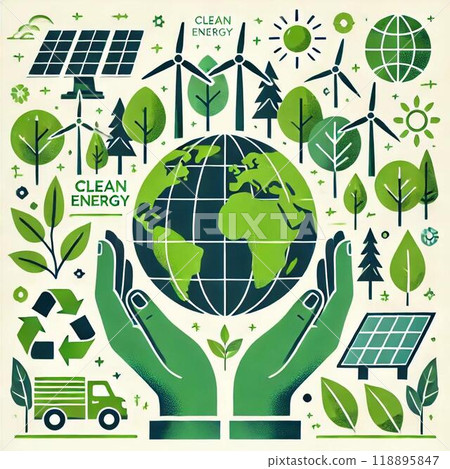 Illustrations that make you think about the earth's environment 118895847