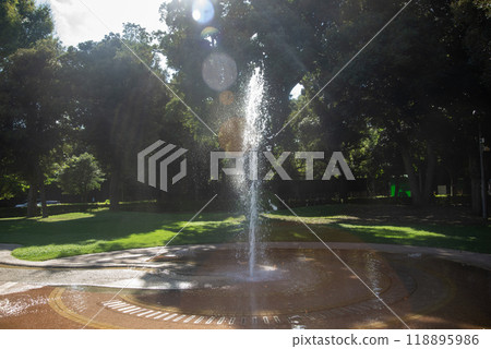 Former Tanaka Kakuei Residence Mejirodai Sports Park A park with a fountain 118895986
